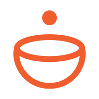 Orange Dog Bowl Icon