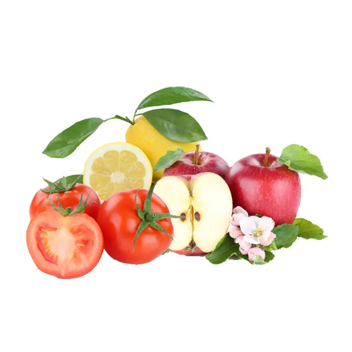 Image of apples, lemons and tomatoes