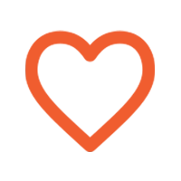 Orange Heart Icon
