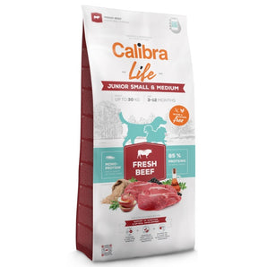 Calibra Dog Life Junior Small & Medium Fresh Beef Dry Food 12kg