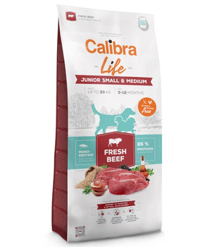 Calibra Dog Life Junior Small & Medium Fresh Beef Dry Food 12kg