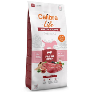 Calibra Dog Life Starter & Puppy Fresh Beef Dry Food 750g