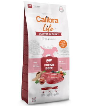 Calibra Dog Life Starter & Puppy Fresh Beef Dry Food 750g