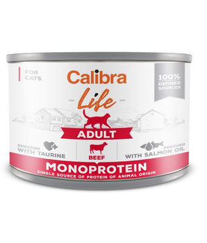 Calibra Cat Life Adult Beef Canned Food 6x200g