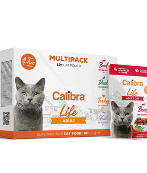Calibra Cat Life Adult Wet Food Multipack 12x85g