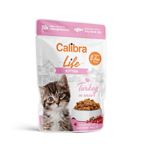 Calibra Cat Life Kitten Turkey Wet Food Pouch 28x85g