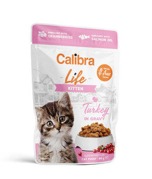 Calibra Cat Life Kitten Turkey Wet Food Pouch 28x85g
