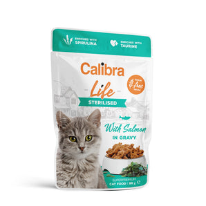 Calibra Cat Life Sterilised Salmon Wet Food 28x85g
