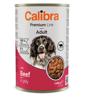 Calibra Dog Premium Line Beef in Jelly Canned Food 12x1240g
