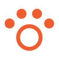 Orange Paw Icon