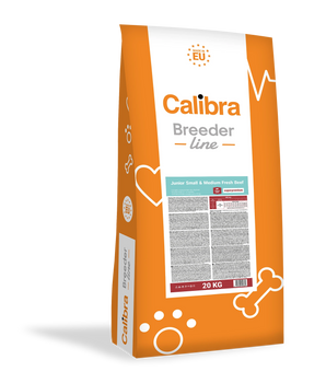 Calibra Dog Breeder Junior Small & Medium Dry Food - Fresh Beef Flavour 20kg