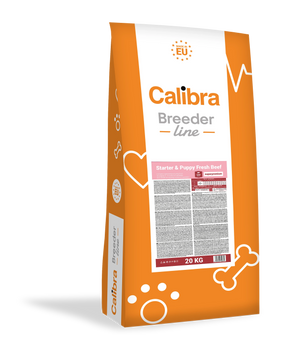 Calibra Dog Breeder Starter & Puppy Dry Food - Fresh Beef Flavour 20kg