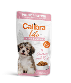 Calibra Dog Life Puppy & Jnr Chicken Wet Food Pouch 10x150g