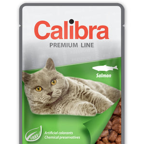 Calibra Premium for Sterilised Cats Salmon Wet Food Pouch 24x100g