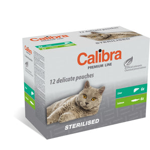 Calibra Premium for Sterilised Cats Wet Food Pouch Multipack 12x100g