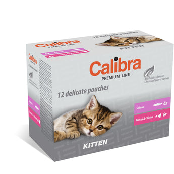 Calibra Cat Premium Kitten Wet Food Pouch Multipack 12x100g